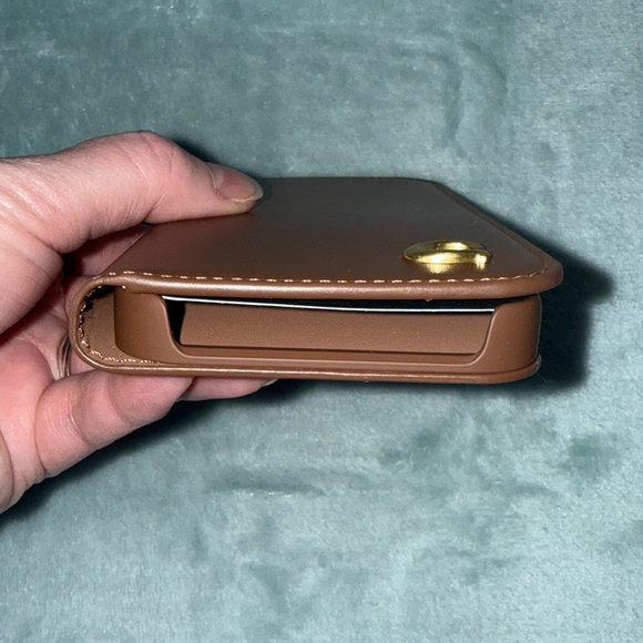 Coach Tan Folio Case with Gold Accent - Picture 10 of 16